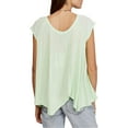 thumbnail image 3 of FREE PEOPLE Womens Green Cap Sleeve Scoop Neck Trapeze Top Size: S, 3 of 5