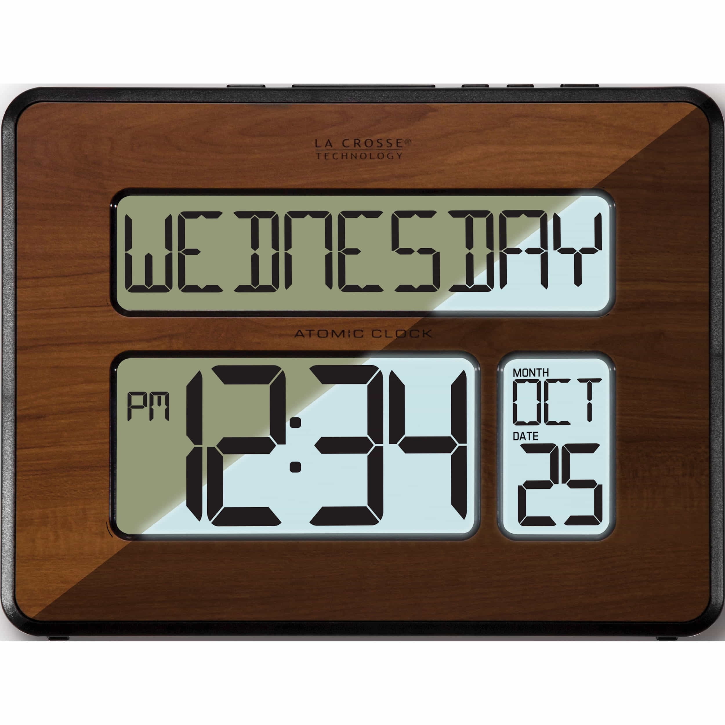 Details about   Sharp ATOMIC ALARM CLOCK with INDOOR TEMPERATURE CALENDAR Wall Mountable BATTERY 
