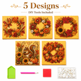 thumbnail image 3 of DIY Autumn Harvest Pumpkin Pearl Diamond Art Kit, 3D Pearl Diamond Art for Adults, Autumn Pearl Painting Kit with Beads and Canvas, Fall Home Wall Decor Craft Gift, 3 of 6