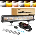 thumbnail image 1 of Barra de Luz LED Auxbeam de 20 pulgadas 420W 6 Modos Ámbar Blanco Estroboscópico, 1 of 8
