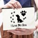 thumbnail image 1 of Bolsas de cosméticos con estampado de paz y perro para mujer, neceser de viaje con cremallera, organizador de artículos de aseo personal de gran capacidad LIUWENJING unisex, 1 of 2
