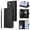 Black, variant on For Samsung Galaxy A37 5G Wallet Phone Case With 9 Card Holder Zipper Pocket, Magnetic Closure Premium PU Leather Flip Case With Wrist Strap,Black,For Galaxy A37 5G