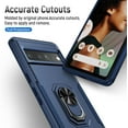 thumbnail image 3 of KOMI pour Google Pixel 8, Étui avec Protecteur d'Écran, Béquille Anneau Réglable à 360° Intégrée, Protection Militaire, Armure Antichoc - Vert, 3 of 5