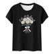 thumbnail image 4 of Camiseta de Manga Corta de Verano para Mujeres con Estampado Floral de Moda con Cuello Redondo Y Mangas Cortas, Camisetas de Manga Corta de Mujer, 4 of 8
