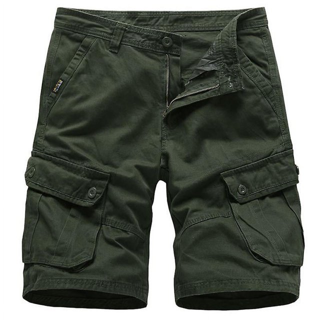 Mens Cargo Shorts Buttons Summer Outdoor Hiking Multi-pocket Work Utility Pants