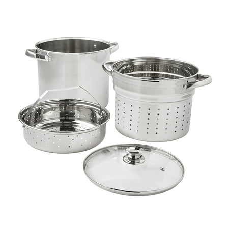 Mainstays 8-Piece Non-Stick Cookware Set Sale Mainstays 4-Piece Stainless Steel 8 Qt Cooker Multipot Set