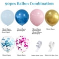 thumbnail image 2 of Kit para arcos de globos, 90 unidades, látex rosa, azul y dorado con globos de 5 a 45 cm, 2 of 2
