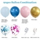 thumbnail image 2 of Kit para arcos de globos, 90 unidades, látex rosa, azul y dorado con globos de 5 a 45 cm, 2 of 2