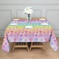 thumbnail image 3 of Pioneer Flower Floral Print Pattern Square Tablecloth, Waterproof Wipeable Spillproof Washable Table Cover for Home Kitchen Party Decor, 42"x42", 3 of 6