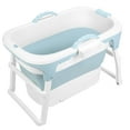 thumbnail image 4 of Xssm 39" Portable Folding Bathtub Large Collapsible Tub Hot and Cold Soaking Bath Tub with Ergonomic Seat and Massage Roller,Freestanding Surround Collapsible Tub,Effortless Foldable Bathtub (Purple), 4 of 13