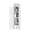 thumbnail image 2 of Hzuaneri Bathroom Storage Cabinet, 29.5" Tall Small Freestanding Corner Cabinet with 2 Doors & Adjustable Shelf, Space‑Saving Narrow Organizer for Compact Bathroom Spaces, White, 2 of 6
