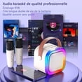 thumbnail image 2 of Karaoke Microphone - IYINJUAN - Wireless - 2 Microphones - Bluetooth 5.3 - Colorful LEDs, 2 of 4
