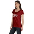 thumbnail image 4 of Inkmeso Scoop Neck Wine Not Funny Typographic Casual Cotton Tee Tops For Women, 4 of 9