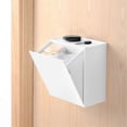 thumbnail image 2 of Wall Mounted Storage Box with Flip Lid, Large Capacity, Space Saving, for Cotton Swabs, Dental Floss, Tissues, White, 2 of 2