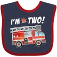 thumbnail image 3 of Inktastic I'm 2 Fire Truck 2nd Birthday Boys or Girls Baby Bib, 3 of 4