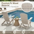thumbnail image 5 of Gymax Folding Adirondack Chair Set of 2 w/ High Backrest & Wide Armrests Wooden Gray, 5 of 9