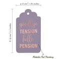 thumbnail image 5 of Inkdotpot Pack Of 100 Good Bye Tension Hello Pension Retirement Favor Paper Tags Craft Real Rose Gold Foil Hang Tags, 5 of 6