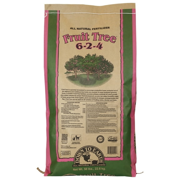 Down to Earth Organic Fruit Tree Fertilizer Mix 6-2-4, 50 lbs.