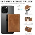 thumbnail image 2 of Allytechgroup 2 In 1 Wallet Case for Apple iPhone 14 Pro, Detachable Cards Holder Magnetic Back Cover [Compatible with Magsafe] Anti-Scratch Drop Proof Phone Case Shell for Women Men, Darkbrown, 2 of 11