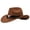 Khaki, variant on felwors Unisex Western Cowboy Hat Fur Felt Cowgirl Hats Wide Brim with Belt Buckle