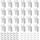 thumbnail image 2 of 1 paquete de soportes para estantes de alambre, soportes de plástico blanco para estantes de armario, soportes de pared para estantes, tornillos para armario incluidos, 2 of 8