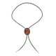 thumbnail image 1 of de cuero Bolo Tie, Western Classic Ties, Indian Bolotie, - rojo Soledad Corbata de piedras preciosas occidentales, 1 of 9