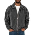 thumbnail image 2 of Men's Corduroy Jacket Full Zip Vintage Coat Casual Fall Windbreaker with Pockets Lightweight Classic Turn Down Collar Outerwear Retro Spring Winter Streetwear, 2 of 8