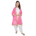 thumbnail image 4 of BABY PINK Velvet Scarf Gota Patti Four Side Work Party Wear Dupatta/Chunni Shawl, 4 of 4