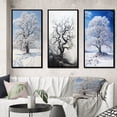 thumbnail image 1 of Designart "White Tree Winters beauty" Landscape Trees Framed Wall Art Set Of 3 - White Trees Frame Gallery Set For Office Decor, 1 of 6