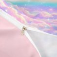 thumbnail image 4 of meiyoeat Pastel Cloud Star Bedding,Colorful Rainbow Pattern Duvet Cover Full For Girl,Reversible,3pcs,1 Duvet Cover and 2 Pillowcases, 4 of 6