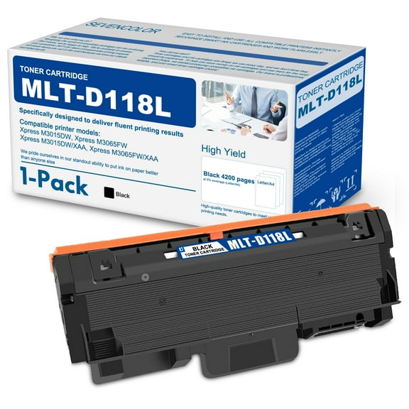 MLT-D118L Black Toner Cartridge Compatible with Samsung MLT-D118L for Xpress M3015DW Printer