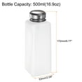 thumbnail image 2 of Uxcell 2Pcs Dispensadores de Alcohol 500ml (16.91oz) con bomba de líquido de presión y tapa de acero inoxidable, Blanco, 2 of 6