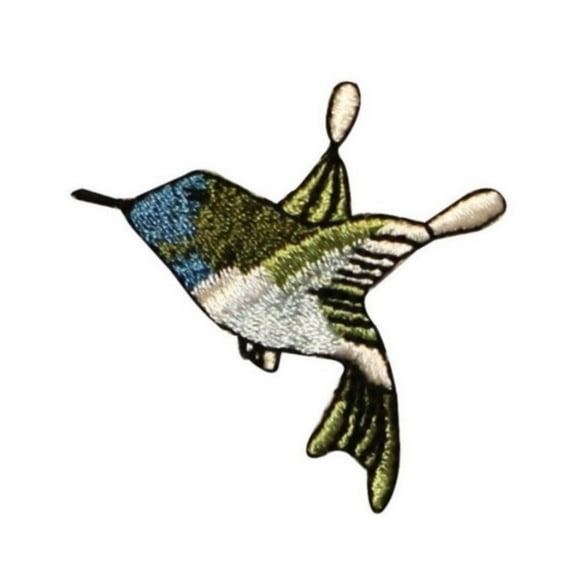 ID 0527B Humming Bird Patch Tiny Flying Animal Embroidered Iron On Applique