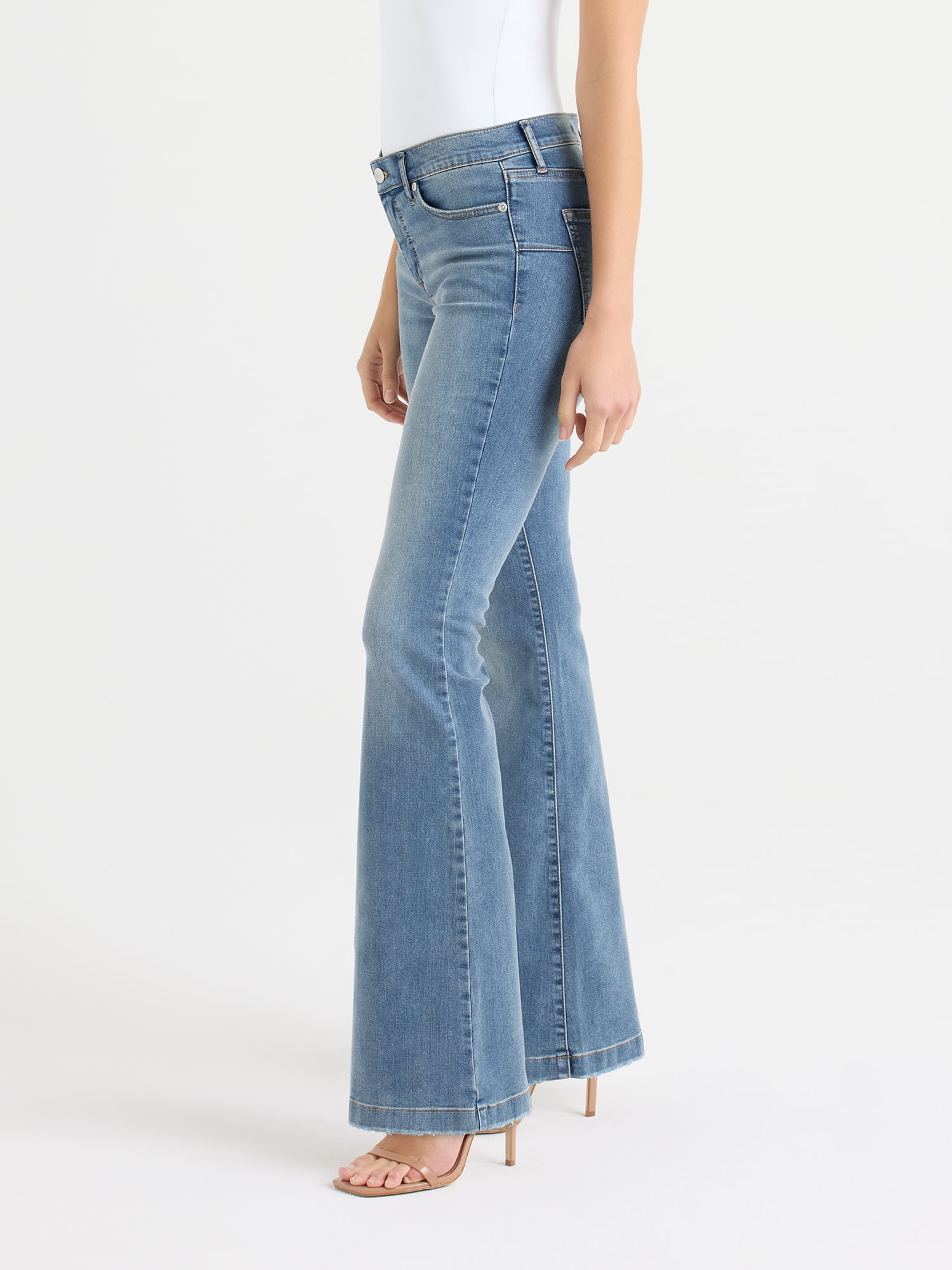 Sofia by Sofia Vergara Women's Low Rise Flare Jeans, 32.5" Inseam, Sizes 0-20