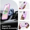 thumbnail image 3 of Magnetic for iPhone 15 Pro Max Case, [Compatible with MagSafe] [Full Camera Protection] Shockproof Protective Slim Translucent Matte Phone Case for iPhone 15 Pro Max 6.7'', Roland Purple, 3 of 15