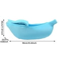 thumbnail image 5 of KMWGRE Banana Shaped Pet Bed Cozy Soft Mat for Indoor Cats and Small Dogs All Season Comfortable Kennel Sky Blue L, 5 of 7
