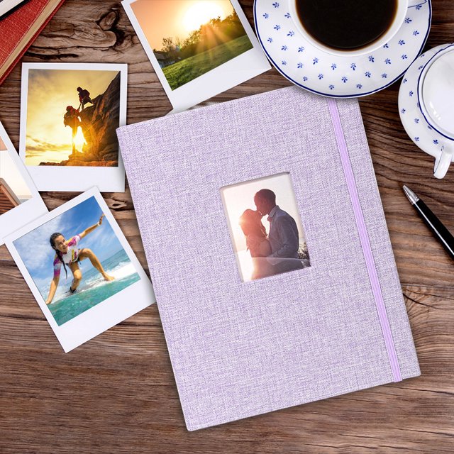 Álbum de fotos con 208 bolsillos diseño de correa álbum de fotos instantáneo para tarjeta de visita con foto JShteea El nuevo