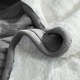 thumbnail image 3 of Flxxie Cotton Cable Knitted Throw Blanket, Sherpa Fleece Throw Blanket Dual Sided (Gray, 51" x 67"), 3 of 5