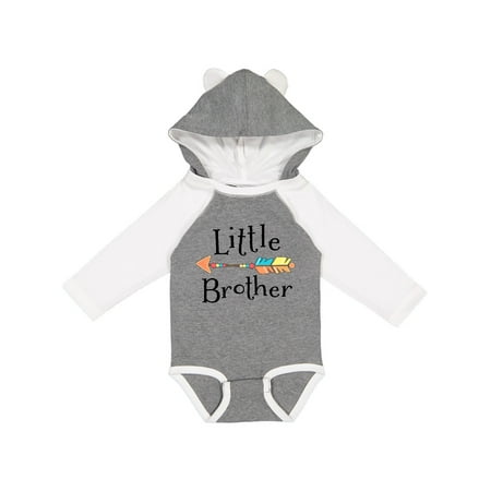 

Inktastic Little Brother- arrow Gift Baby Boy Long Sleeve Bodysuit