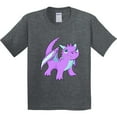 thumbnail image 3 of Inktastic Cute Baby Purple Dragon Youth T-Shirt, 3 of 5