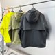 thumbnail image 4 of Abrigo de otoño e invierno para hombre, chaqueta de sprint gruesa con capucha y manga larga para exteriores con tres defensas para parejas, 4 of 5