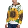 thumbnail image 2 of Bingfone Sunflowers (2) Men'S Drawstring Hoodie Long Sleeve Pocket Sweatshirts-Small, 2 of 9
