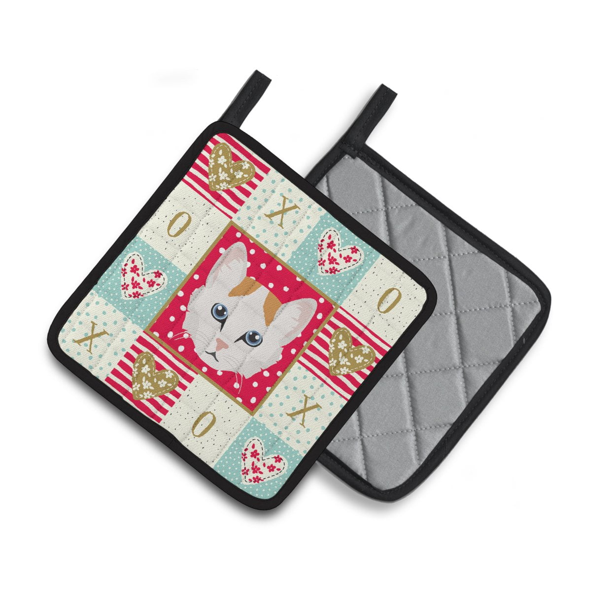 Turkish Van Cat Love Pair of Pot Holders