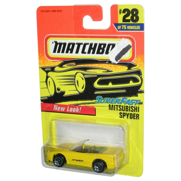 Matchbox New Look Superfast (1996) Mitsubishi Spyder Yellow Car #28/75