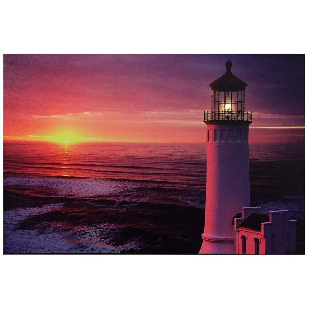 Ocean Sunrise Battery Operated LED Lighted Canvas 126