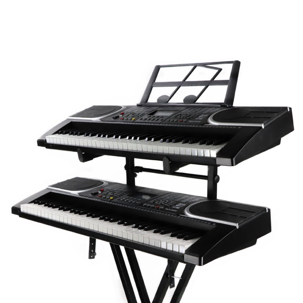 RYUJNDK Adjusted Electronic Piano Second Tiers Stand Piano Keyboard Stand Electric Piano Holder Adjustable Stable Keyboard Rack