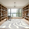 thumbnail image 2 of ODIKA 4'x6' Machine Washable Non-Slip Area Rug, Abstract Gray High Traffic Rug, Gray, 1056039, 2 of 7