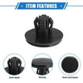 thumbnail image 4 of 10 Pcs Fender Liner Retainer Clip Compatible for Honda, Durable Plastic Black, 4 of 7