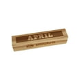 thumbnail image 1 of Month April Bold Rectangle Rubber Stamp Stamping Scrapbooking Crafting - Small 2.50in, 1 of 7