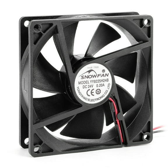 DC 24V 0.20A 92mm x 92mm x 25mm 7 Vanes Cooling Cooler Fan Double Ball Bearing